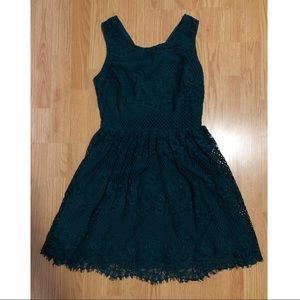 Dark Green Lace Dress